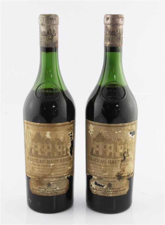 Two bottles of Chateau Haut-Brion, 1958, Graves,